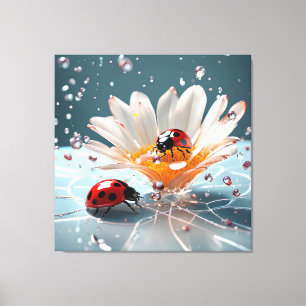 Ladybug - Premium Wrapped Canvas (Gloss) Print
