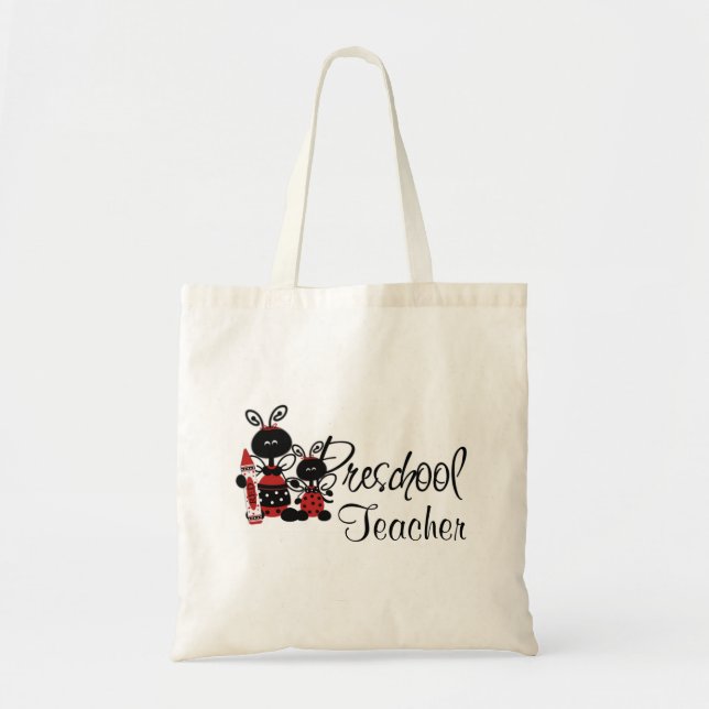 Ladybug Preschool Teacher's Tote Bag (Front)