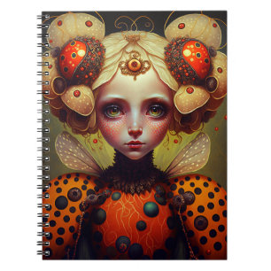 Ladybug Queen 2 Cute Fantasy Art Notebook