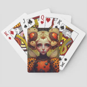 Ladybug Queen 2 Cute Fantasy Art Poker Cards