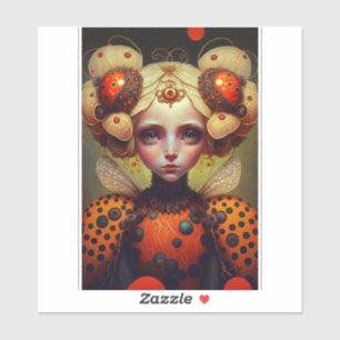 Ladybug Queen 2 Cute Fantasy Art Sticker