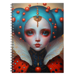 Ladybug Queen Cute Fantasy Art Notebook