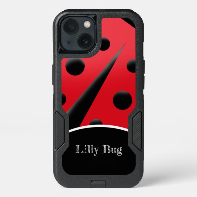 Ladybug Red and Black Customized Otterbox iPhone Case (Back)