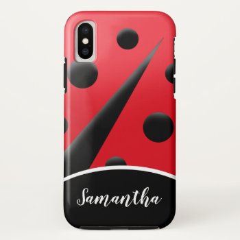 Ladybug Red And Black Customized Phone Case by allpetscherished at Zazzle