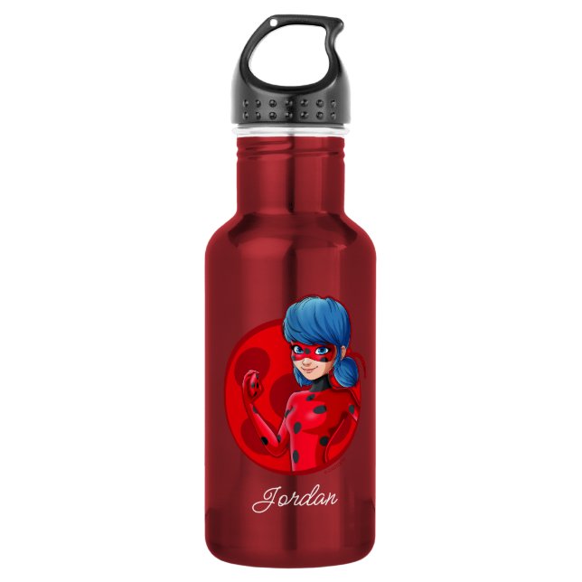 Ladybug Red Badge Stainless Steel Water Bottle (Front)