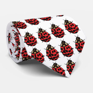 Ladybug Red Black Insect Ladybug Neck Tie