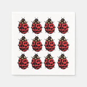 Ladybug Red Black Insect Ladybug Party Napkins