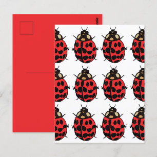 Ladybug Red Black Insect Ladybug Postcard