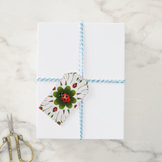 Ladybug Red, Green, and White Gift Tags