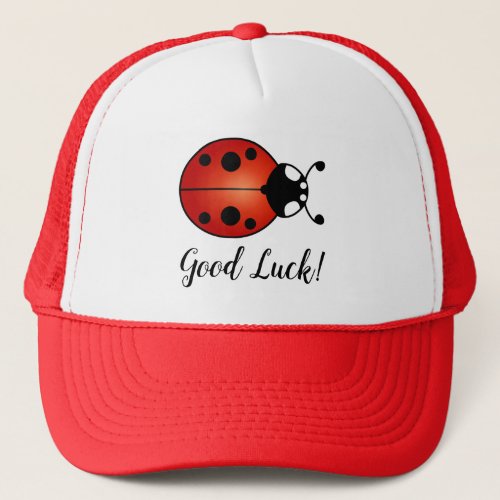 Ladybug Red Orange Black Ladybird Good Luck Trucker Hat