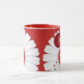 Ladybug Red White Black Baby Shower Mug (Center)