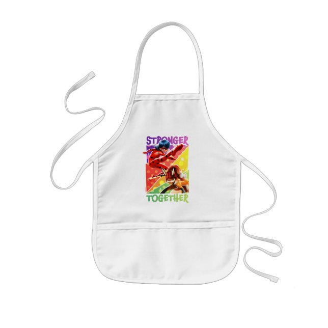Ladybug & Rena Rouge | Stronger Together Kids' Apron (Front)