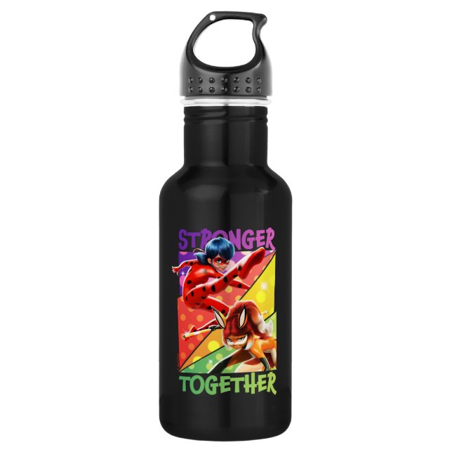 Ladybug & Rena Rouge | Stronger Together Stainless Steel Water Bottle (Front)