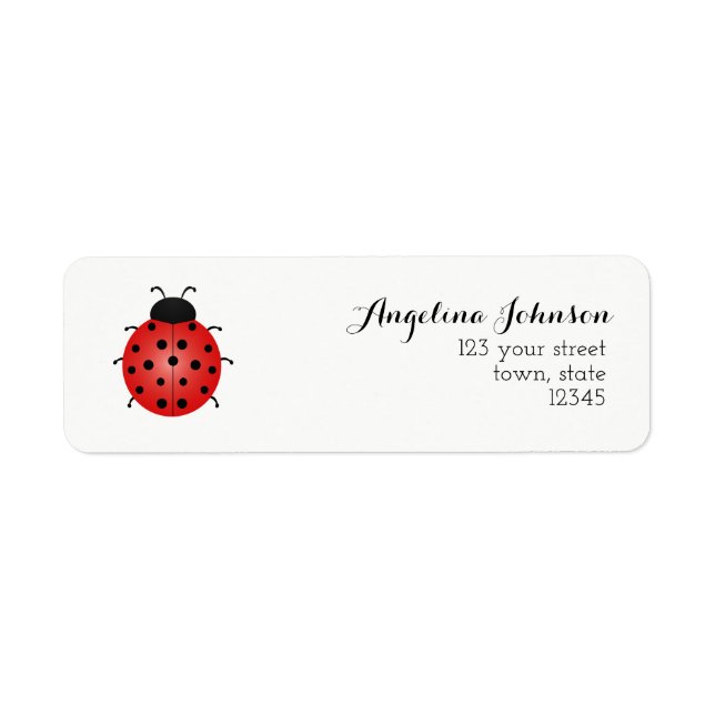 Ladybug Return Address Label (Front)