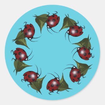 Ladybug Ring Stickers by goldersbug at Zazzle