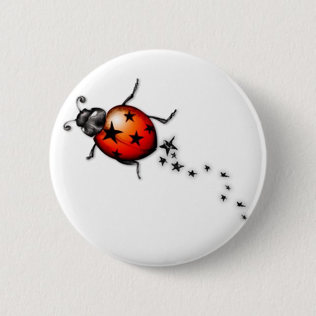 Ladybug Rockstar Button (Front)