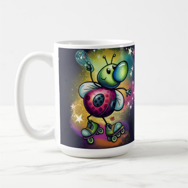 Ladybug Roller Disco Mug (Left)