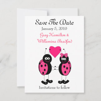 Ladybug Save the Date Announcements