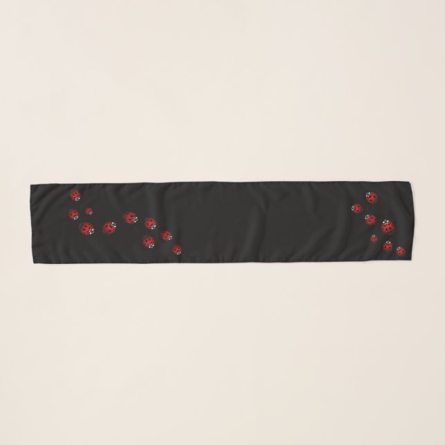 Ladybug Scarf Cute Ladybird Ladybug Art Scarves (Front (Horizontal))