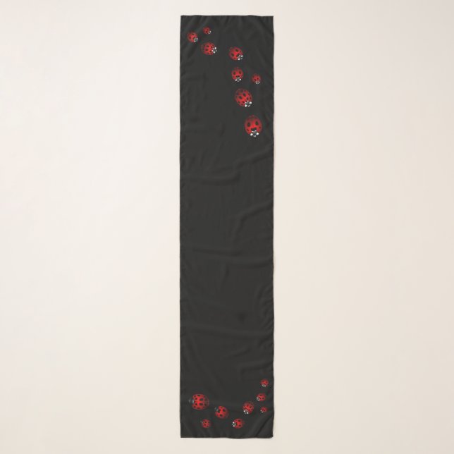 Ladybug Scarf Ladybird Scarves Insect Art Gifts (Front)