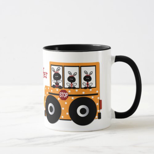 Ladybug School Bus Teacher Mug