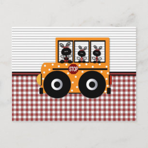 Ladybug Schoolbus Card