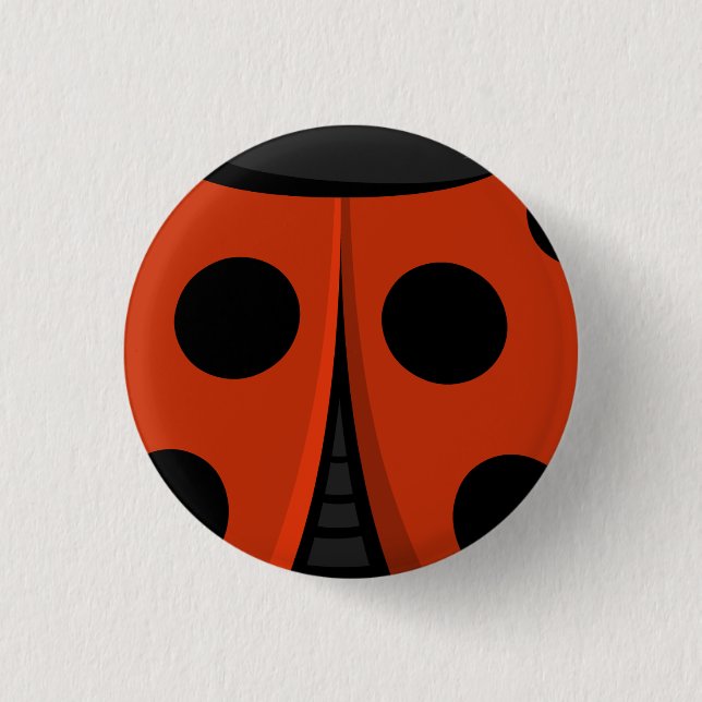 Ladybug Shell Pinback Button (Front)