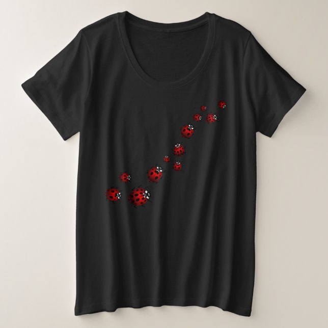 Ladybug Shirts Lady's Ladybug Shirts Plus Sizes (Design Front)
