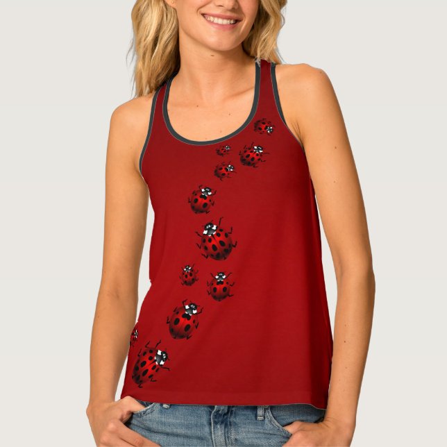Ladybug Shirts Lady's Tank Top Ladybug Shirt (Front)
