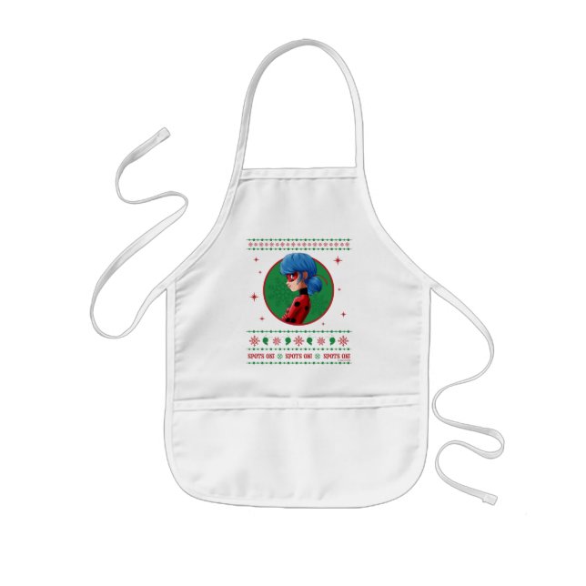 Ladybug Spots On! Holiday Graphic Kids' Apron (Front)