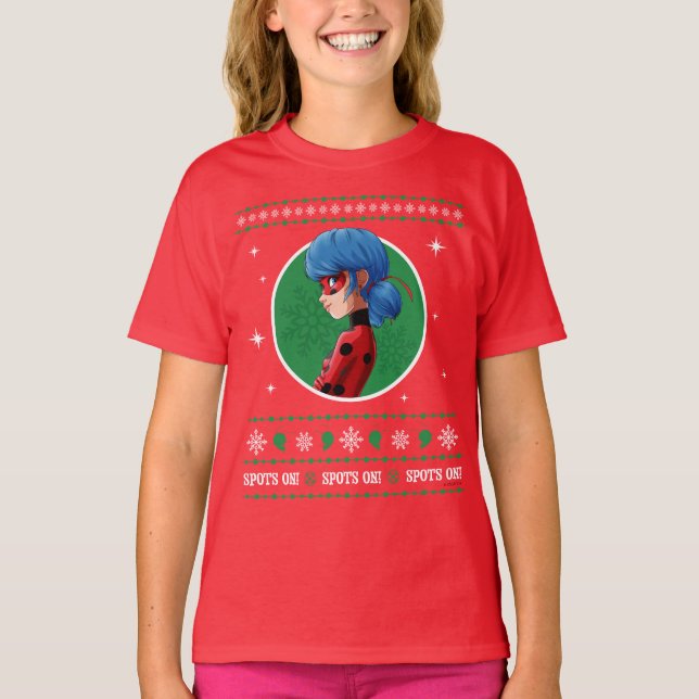 Ladybug Spots On! Holiday Graphic T-Shirt (Front)
