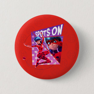 Ladybug | Spots On Purple Graphic Button