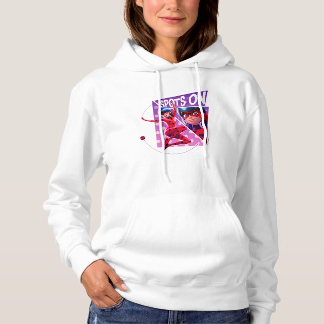 Ladybug | Spots On Purple Graphic Hoodie (Front)