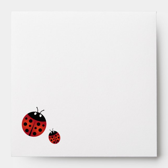 Ladybug square enveloppe envelope (Front)