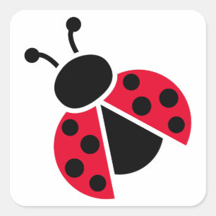 Ladybug Square Sticker