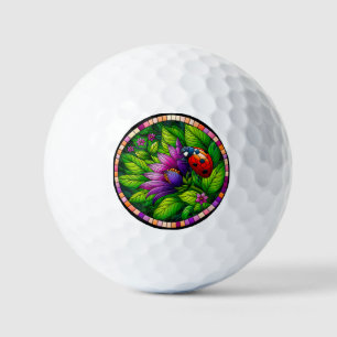 Ladybug Stained Glass Golf Balls