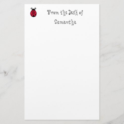 Ladybug Stationery