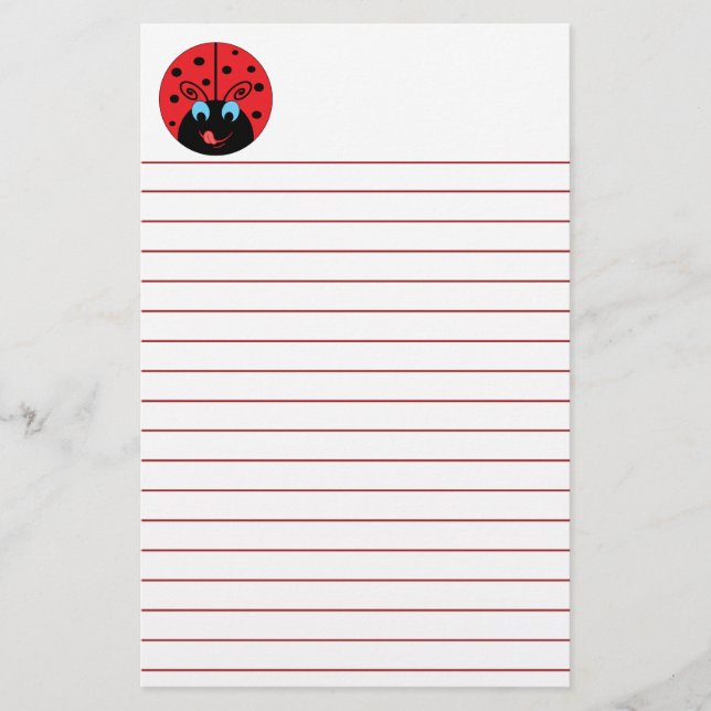 Ladybug Stationery (Front)