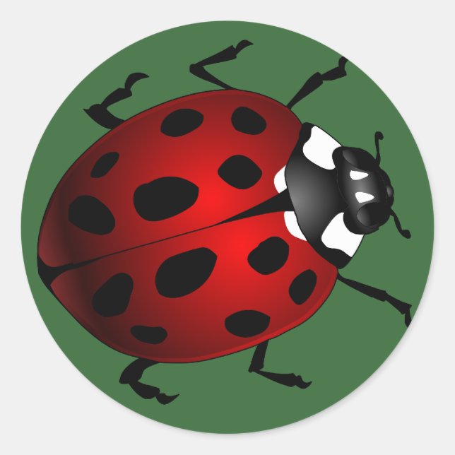 Ladybug Stickers Red Ladybugs Art Stickers (Front)