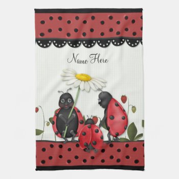 Ladybug Stroll - Customize Towel by Spice at Zazzle
