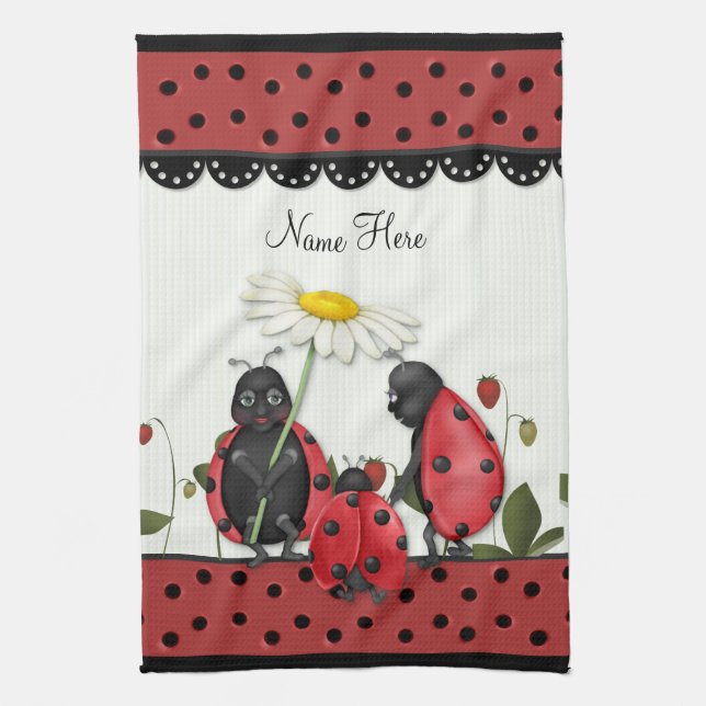 Ladybug Stroll - Customize Towel (Vertical)