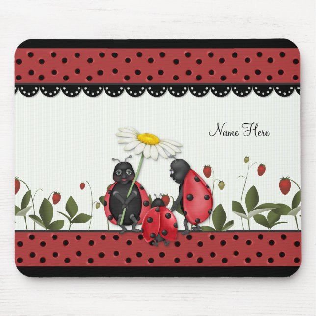 Ladybug Stroll Mouse Pad (Front)