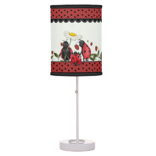 Ladybug Stroll Polka Dots Table Lamp