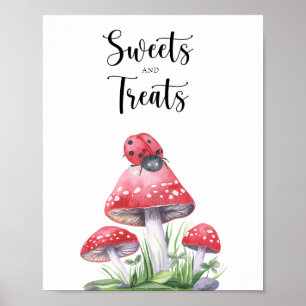 Ladybug - sweets and treats baby shower poster