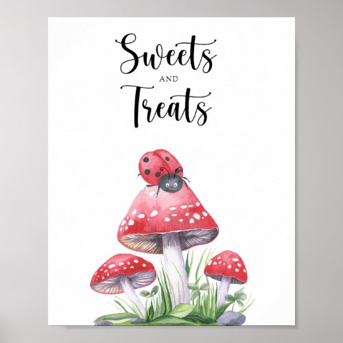 Ladybug _ sweets and treats baby shower poster