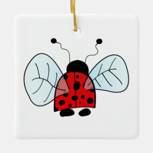 Ladybug Table Lamp Ceramic Ornament