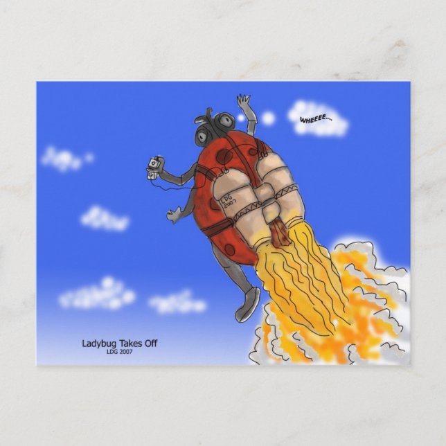 Ladybug Takes off Postcard (Front)
