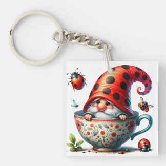 Ladybug Tea Keychain