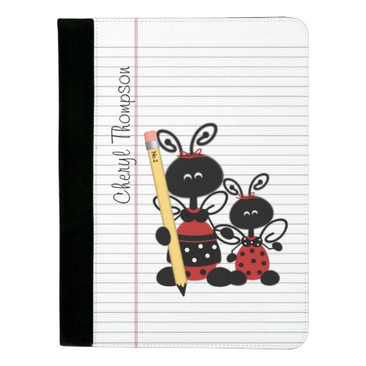 Ladybug Teacher Custom Padfolio (Front)