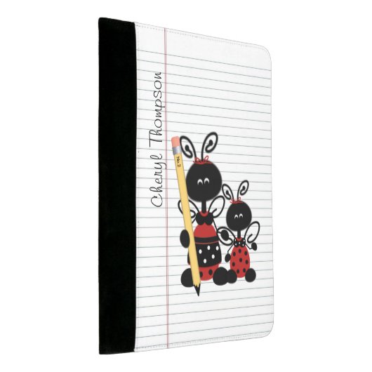 Ladybug Teacher Custom Padfolio (Angled)